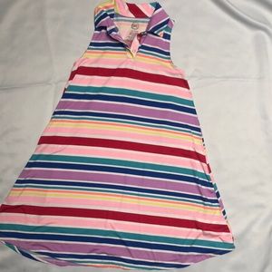 Wonder Nation Buttoned Collar Soft and Brightly Colored Dress, Size L 10/12